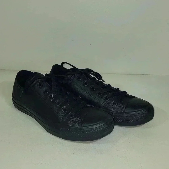 Converse all star black leather chucks - Picture 3 of 7